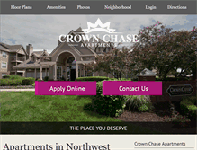 Tablet Screenshot of crownchaseapartmentswichita.com